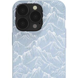 Powder Blue Snowy Mountains iPhone 13 Pro Case